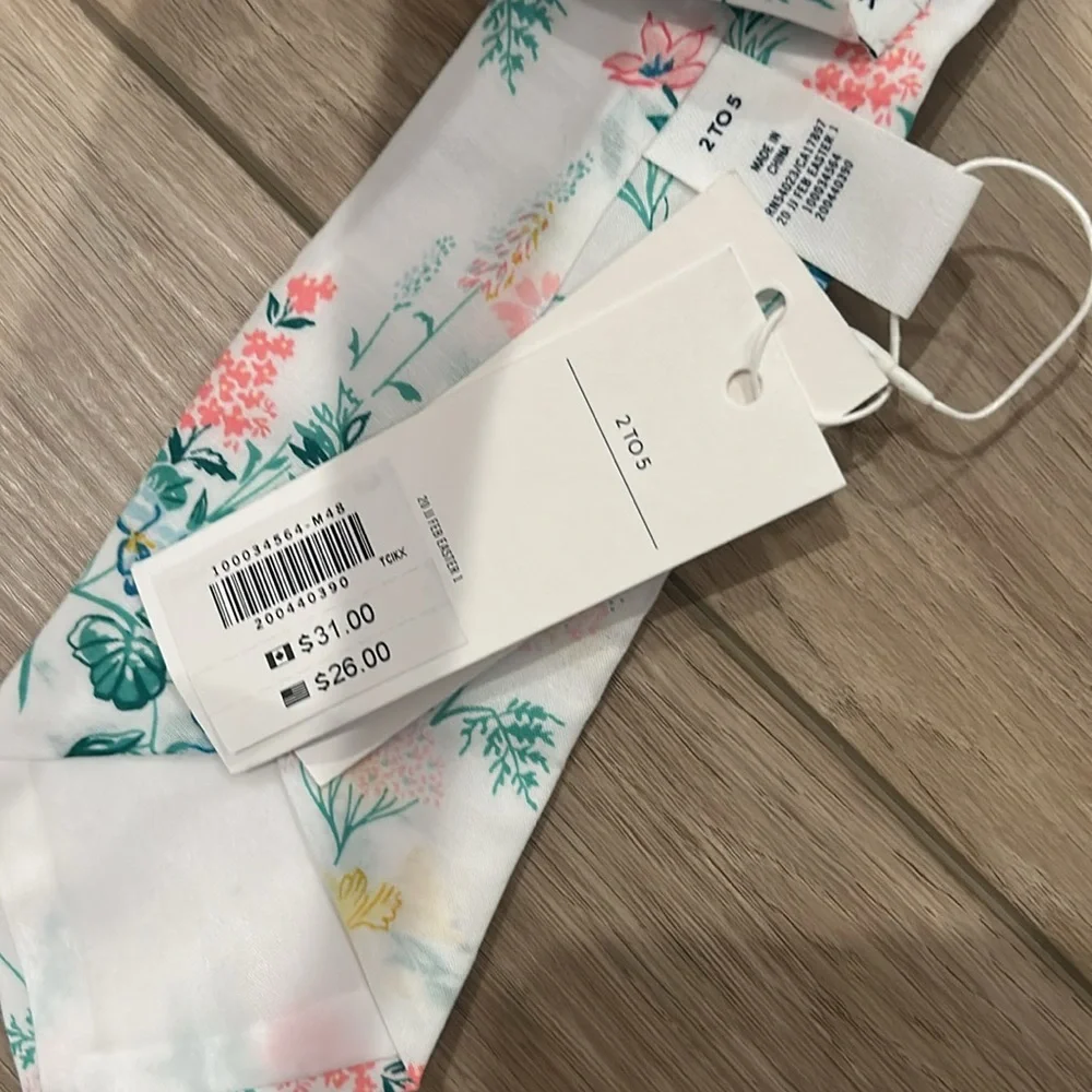 NWT Janie and Jack Floral Garden Necktie